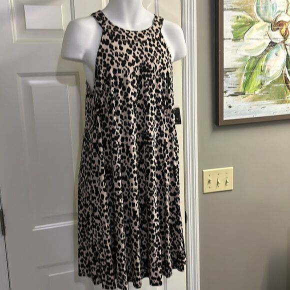 Torrid Leopard Super Soft Knit Sleeveless A-Line Flowy Sundress- Size 1=1X=14/16 - Picture 12 of 16